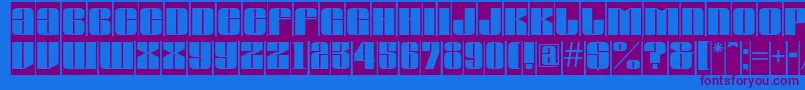 AGlobuscm Font – Purple Fonts on Blue Background