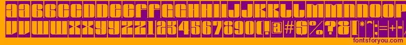 AGlobuscm Font – Purple Fonts on Orange Background