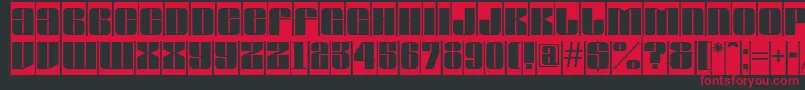 AGlobuscm Font – Red Fonts on Black Background