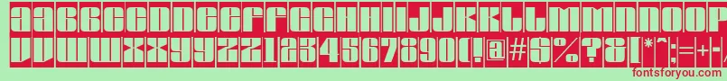 AGlobuscm Font – Red Fonts on Green Background