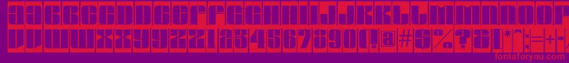 フォントAGlobuscm – 紫の背景に赤い文字