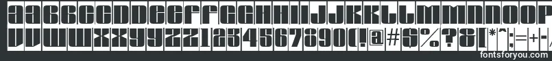 AGlobuscm-Schriftart – Weiße Schriften auf schwarzem Hintergrund