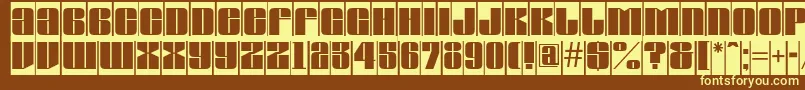 AGlobuscm Font – Yellow Fonts on Brown Background