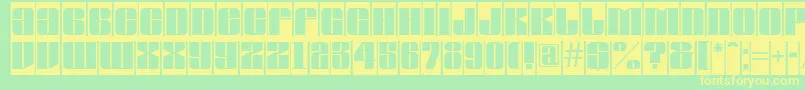 AGlobuscm Font – Yellow Fonts on Green Background