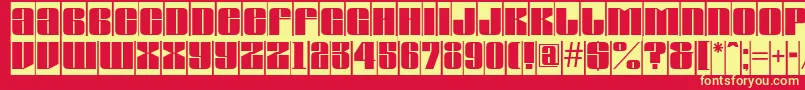 AGlobuscm Font – Yellow Fonts on Red Background