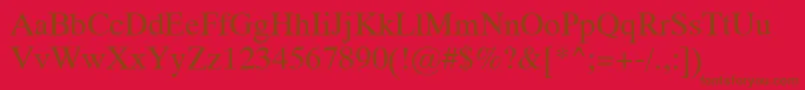 Dutch801RomanSwa Font – Brown Fonts on Red Background