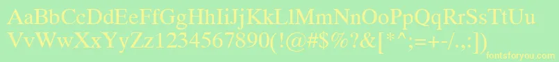 Dutch801RomanSwa Font – Yellow Fonts on Green Background