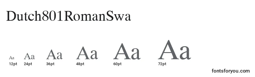 Dutch801RomanSwa Font Sizes