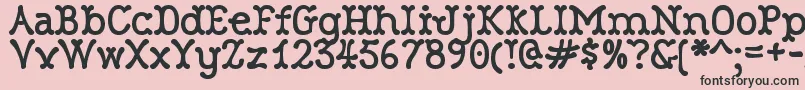 RobinneTruecase Font – Black Fonts on Pink Background