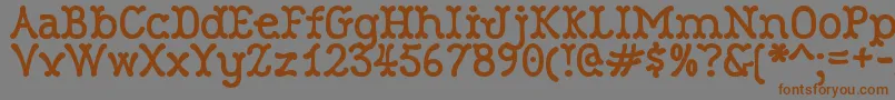 Más sobre la fuente RobinneTruecase fuente RobinneTruecase – Fuentes Marrones Sobre Fondo Gris