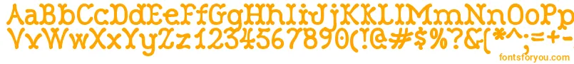 RobinneTruecase Font – Orange Fonts on White Background