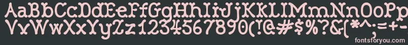 フォントRobinneTruecase – 黒い背景にピンクのフォント