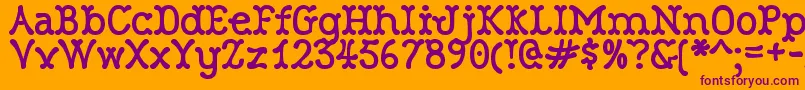Más sobre la fuente RobinneTruecase fuente RobinneTruecase – Fuentes Moradas Sobre Fondo Naranja