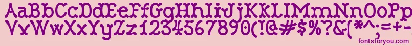 RobinneTruecase Font – Purple Fonts on Pink Background
