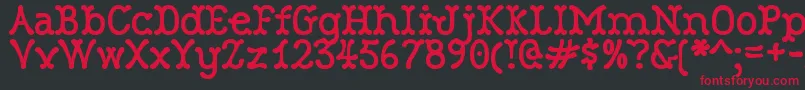 RobinneTruecase Font – Red Fonts on Black Background