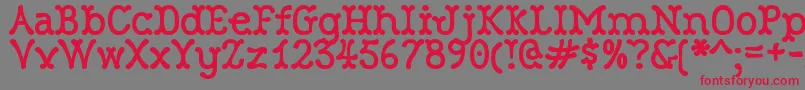 RobinneTruecase Font – Red Fonts on Gray Background