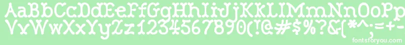 Шрифт RobinneTruecase – белые шрифты на зелёном фоне