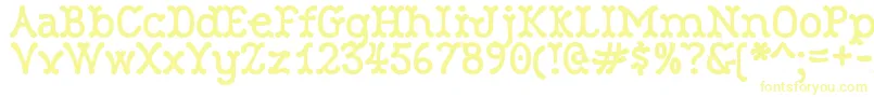 RobinneTruecase Font – Yellow Fonts on White Background