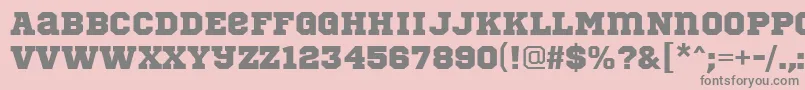 SportsWorld Font – Gray Fonts on Pink Background