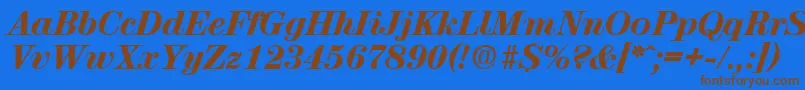 Подробнее о шрифте ValenciaExtraboldita Шрифт ValenciaExtraboldita – коричневые шрифты на синем фоне
