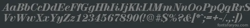 ValenciaExtraboldita Font – Gray Fonts on Black Background