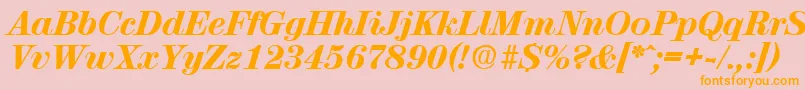 En savoir plus sur la police ValenciaExtraboldita Police ValenciaExtraboldita – polices orange sur fond rose