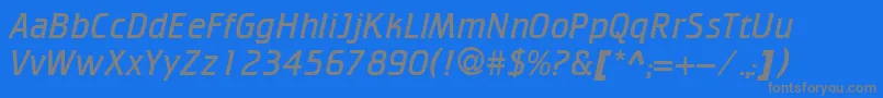CricketlightNormal Font – Gray Fonts on Blue Background