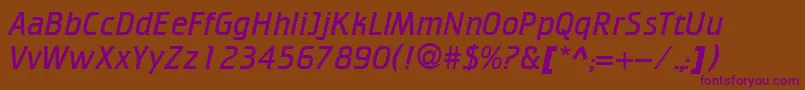 CricketlightNormal Font – Purple Fonts on Brown Background