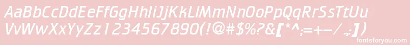 CricketlightNormal-Schriftart – Weiße Schriften auf rosa Hintergrund
