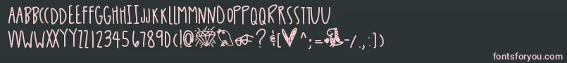 Doodlesoffun Font – Pink Fonts on Black Background