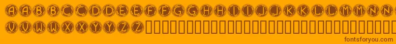 Navyblues-fontti – ruskeat fontit oranssilla taustalla