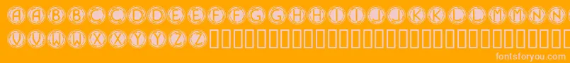 Czcionka Navyblues – różowe czcionki na pomarańczowym tle