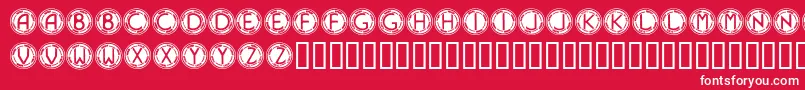 Navyblues Font – White Fonts on Red Background