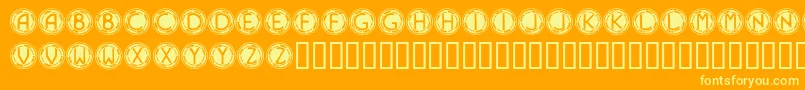 Navyblues Font – Yellow Fonts on Orange Background