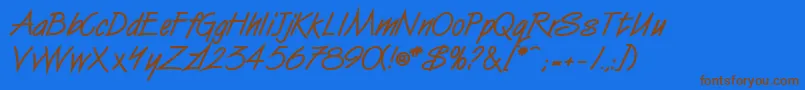 SurferBold Font – Brown Fonts on Blue Background