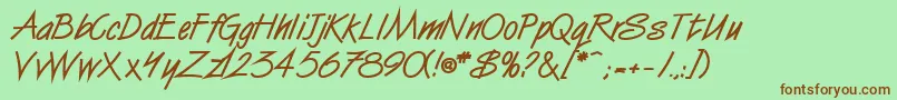 SurferBold Font – Brown Fonts on Green Background
