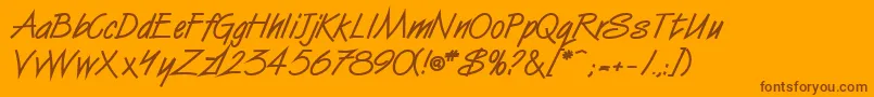SurferBold Font – Brown Fonts on Orange Background