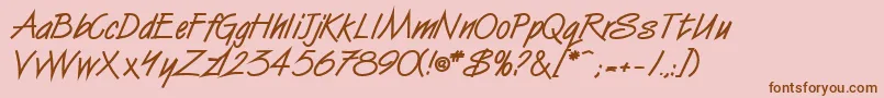 SurferBold Font – Brown Fonts on Pink Background