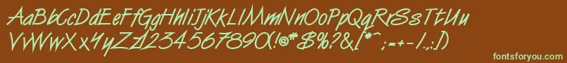 SurferBold Font – Green Fonts on Brown Background