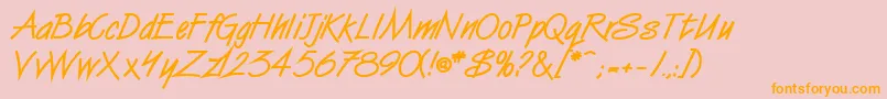 SurferBold Font – Orange Fonts on Pink Background