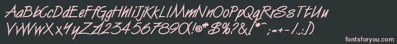 SurferBold Font – Pink Fonts on Black Background