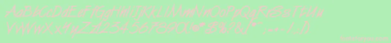 SurferBold Font – Pink Fonts on Green Background