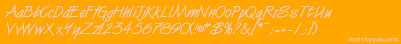 SurferBold Font – Pink Fonts on Orange Background