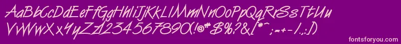 SurferBold Font – Pink Fonts on Purple Background