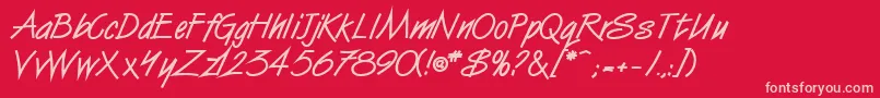 SurferBold Font – Pink Fonts on Red Background