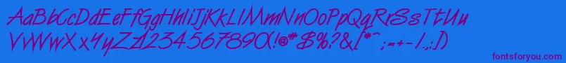 SurferBold Font – Purple Fonts on Blue Background