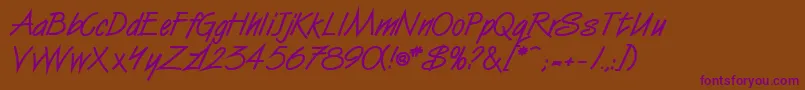 SurferBold Font – Purple Fonts on Brown Background