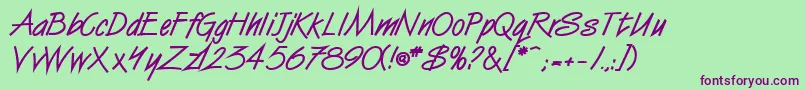 SurferBold Font – Purple Fonts on Green Background