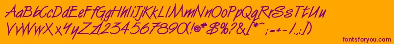 SurferBold Font – Purple Fonts on Orange Background