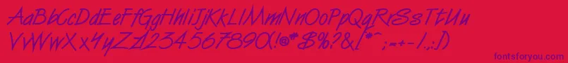 SurferBold Font – Purple Fonts on Red Background